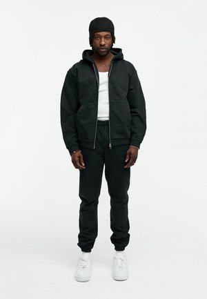 ZIPPER-HOODIE - Sweatjacke - black washed