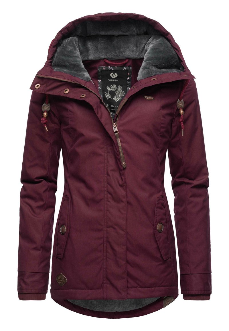 Parka Damen Winterjacke Weinrot Damen Jacke Weinrot OZONEE JS/M769