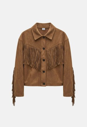 Touché Privé, Veste en cuir - khaki