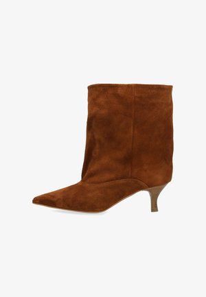 VENEZIA, HIGH HEELED ANKLE BOOTS - Klasične gležnjače - brown