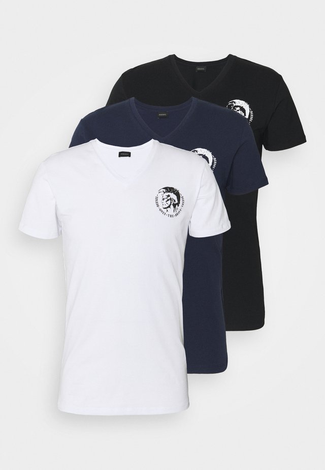 UMTEE MICHAEL 3 PACK - T-shirt imprimé - white/blue/black