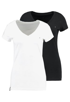 2 PACK - T-shirt basique - white/black