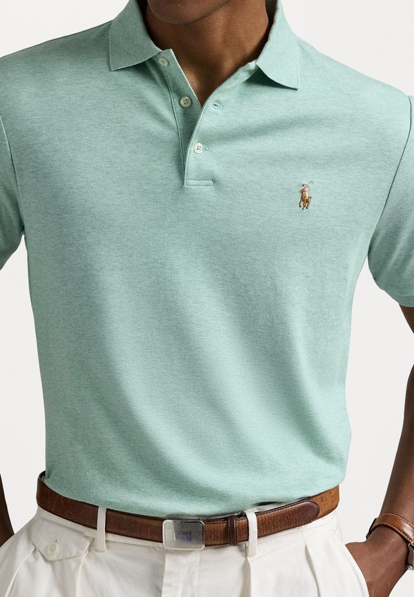 CUSTOM SLIM FIT SOFT COTTON POLO SHIRT - Polo shirt - celadon heather4