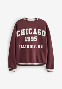 REGULAR FIT - Užtrauktuku užsegamas treningas - burgundy red