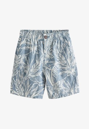 Next, Shorts - leaf print blue