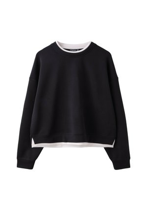 Stradivarius, CONTRAST OVERSIZE SWEATSHIRT - Sweatshirt - black