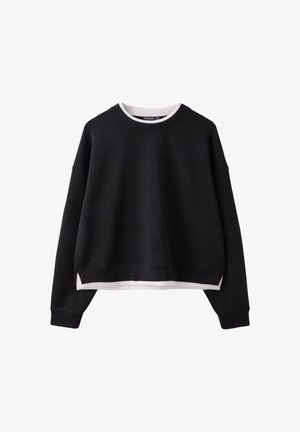Stradivarius, CONTRAST OVERSIZE SWEATSHIRT - Sweatshirt - black