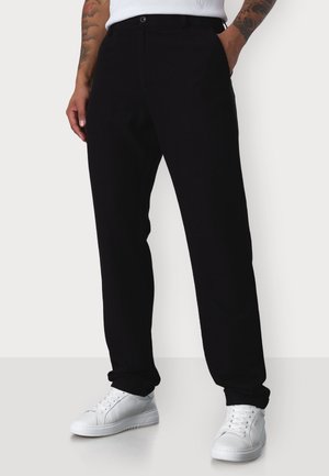 LINEN - Trousers - black