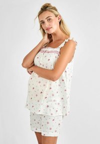 MATERNITY FIT - FLORAL SET - Pižama - cream