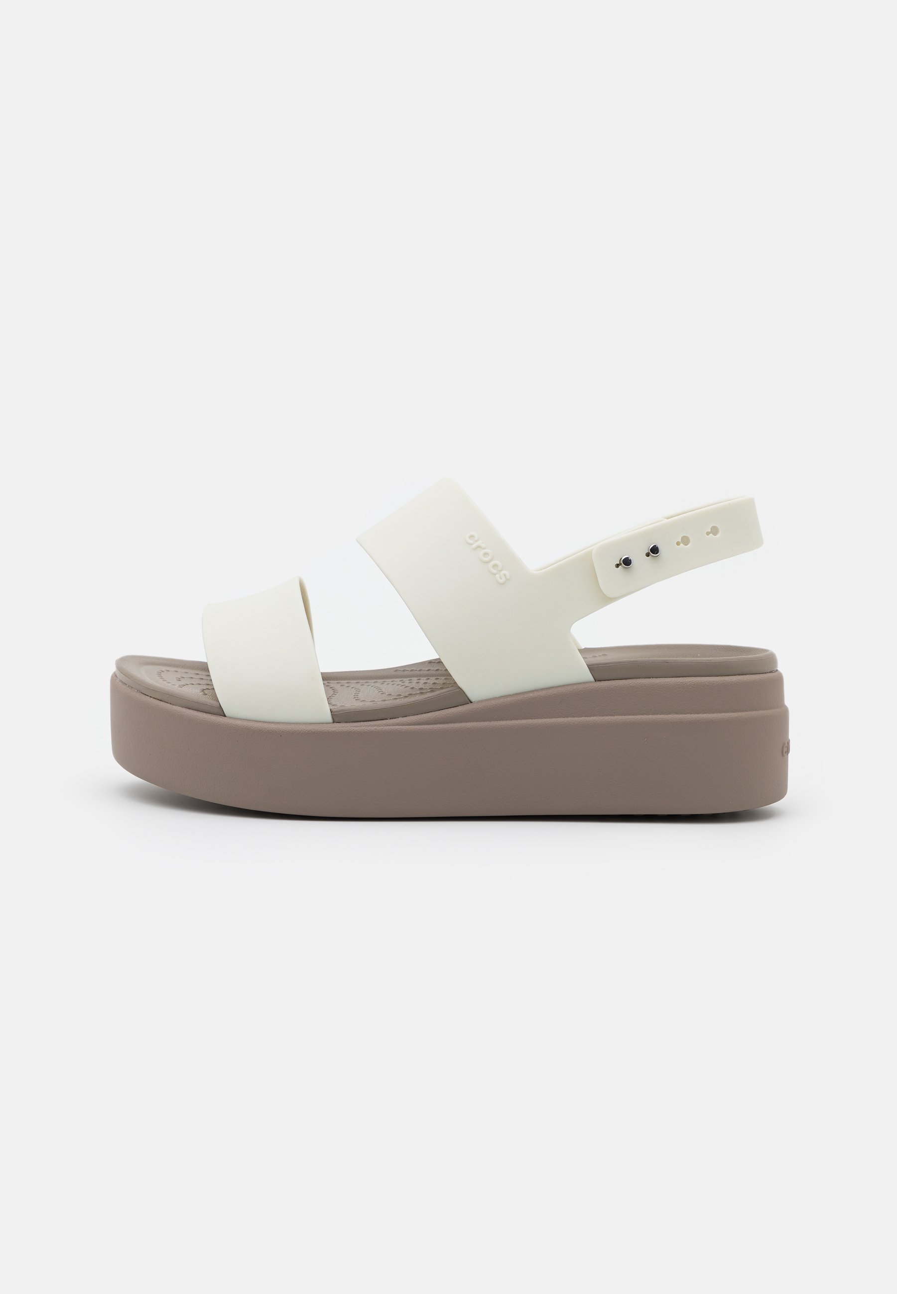 crocs platform sandals white