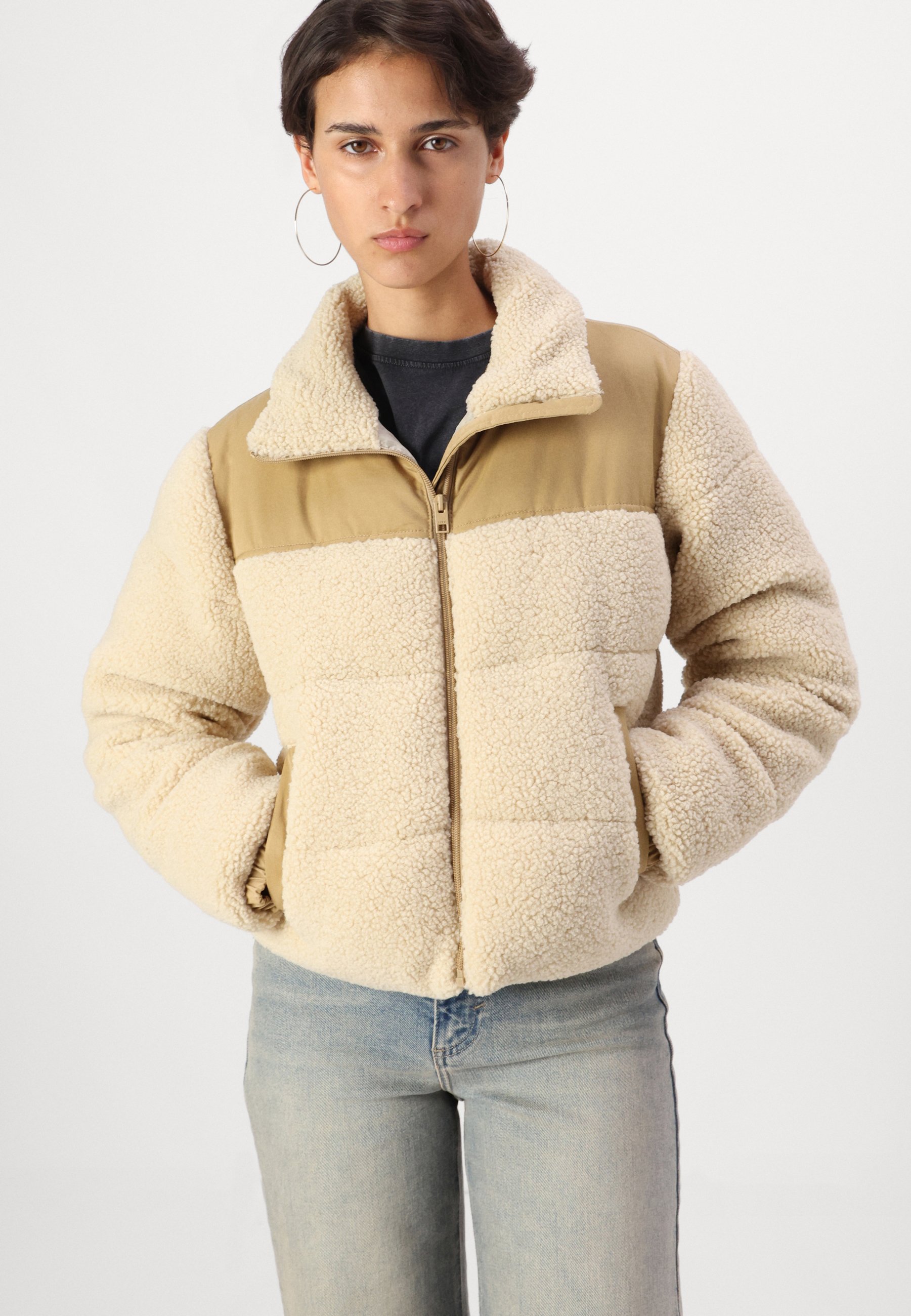 JJXX JXLISA PUFFER JACKET - Winter jacket - fog/beige - Zalando.co.uk