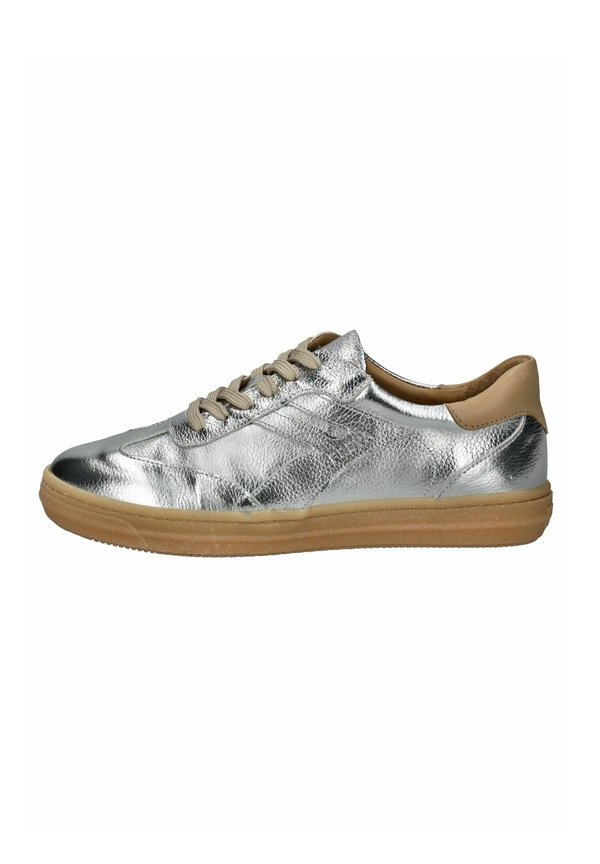 Sneaker low - silber camel