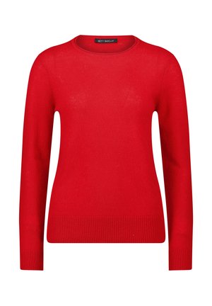 MIT RUNDHALSAUSSCHNITT - Pullover - rot