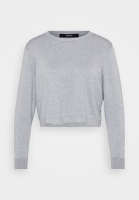 VMSILJE O NECK SHORT - Strikkegenser - medium grey melange