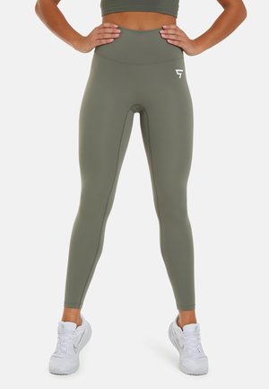 RAPIDPACE HIGH WAISTED - Legíny - kalhoty  - moss green