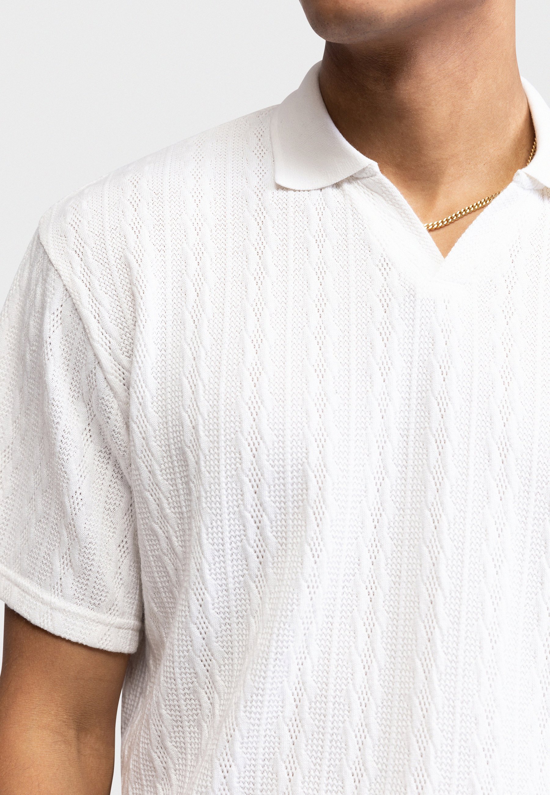 Redefined Rebel MARCUS TEE REGULAR FIT - Polo shirt - pristine/off