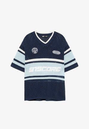 PULL&BEAR, T-shirt imprimé - blue