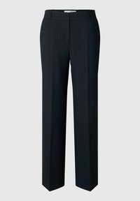 Selected Femme MIT WEITEM BEIN NADELSTREIFEN - Kalhoty - dark sapphire