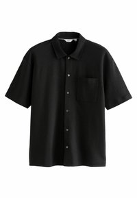 Mustatyylinen lyhythihainen paita, joka on valmistettu sileästä kankaasta. Varustettu klassisella kauluksella, etupainikkeilla ja pienellä rintataskulla. Yksinkertainen muotoilu.