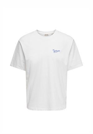Only & Sons, ONSMILO SKETCH LIFE RLX COAST SS TEE - T-shirt imprimé - weiß