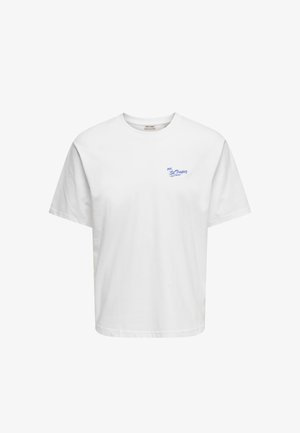Only & Sons, ONSMILO SKETCH LIFE RLX COAST SS TEE - T-shirt imprimé - weiß