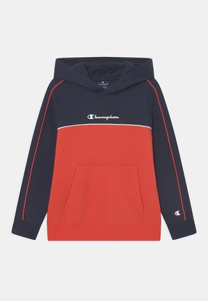 Hoodie - dark blue red