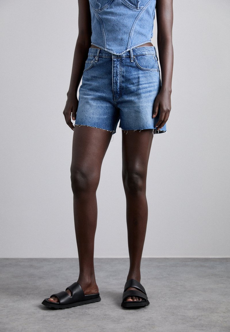 rag & bone VINTAGE CUT OFF - Džinsa auduma šorti - blue denim