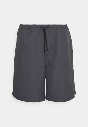 Mörkgrå badshorts i lättviktstyg med elastisk midja och dragsko samt sidofickor för bekvämlighet.