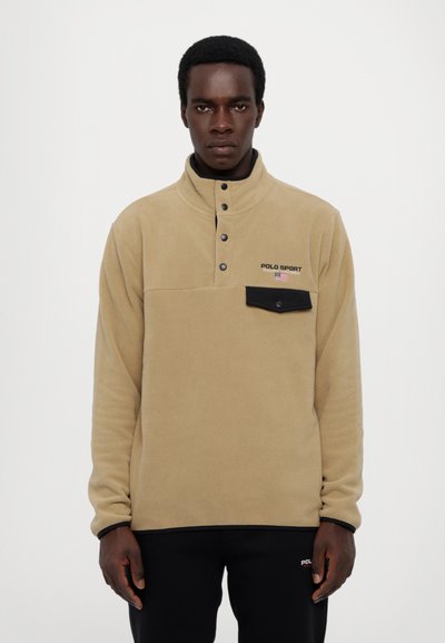 Polo Ralph Lauren LONG SLEEVE UNISEX - Φούτερ - desert khaki/black