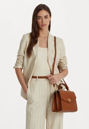 Lauren Ralph Lauren LEATHER MEDIUM FARRAH SATCHEL - Käsilaukku - brown