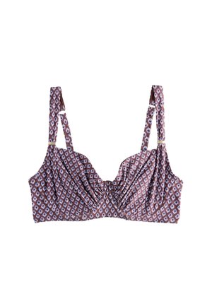 Next, BIKINI TOP - Bikinitop - chocolate brown geometric