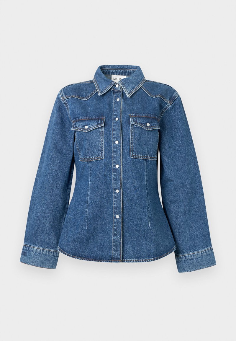 Malina Overhemdblouse donkerblauw denim