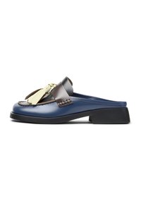 TWINS - Pantolette flach - blau schwarz