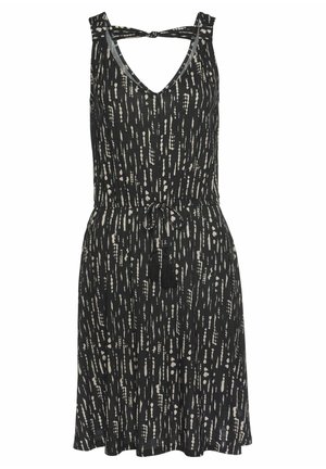 DRUCK - Jerseyjurk - schwarz/beige bedruckt