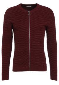 KnowledgeCotton Apparel Cardigan - dark red