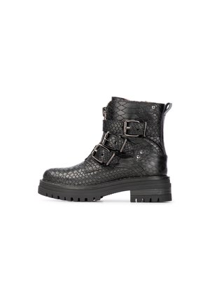 Stivaletti texani / biker - black with animalprint