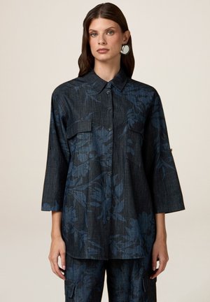Oltre OVER STAMPATO - Blusa - blu