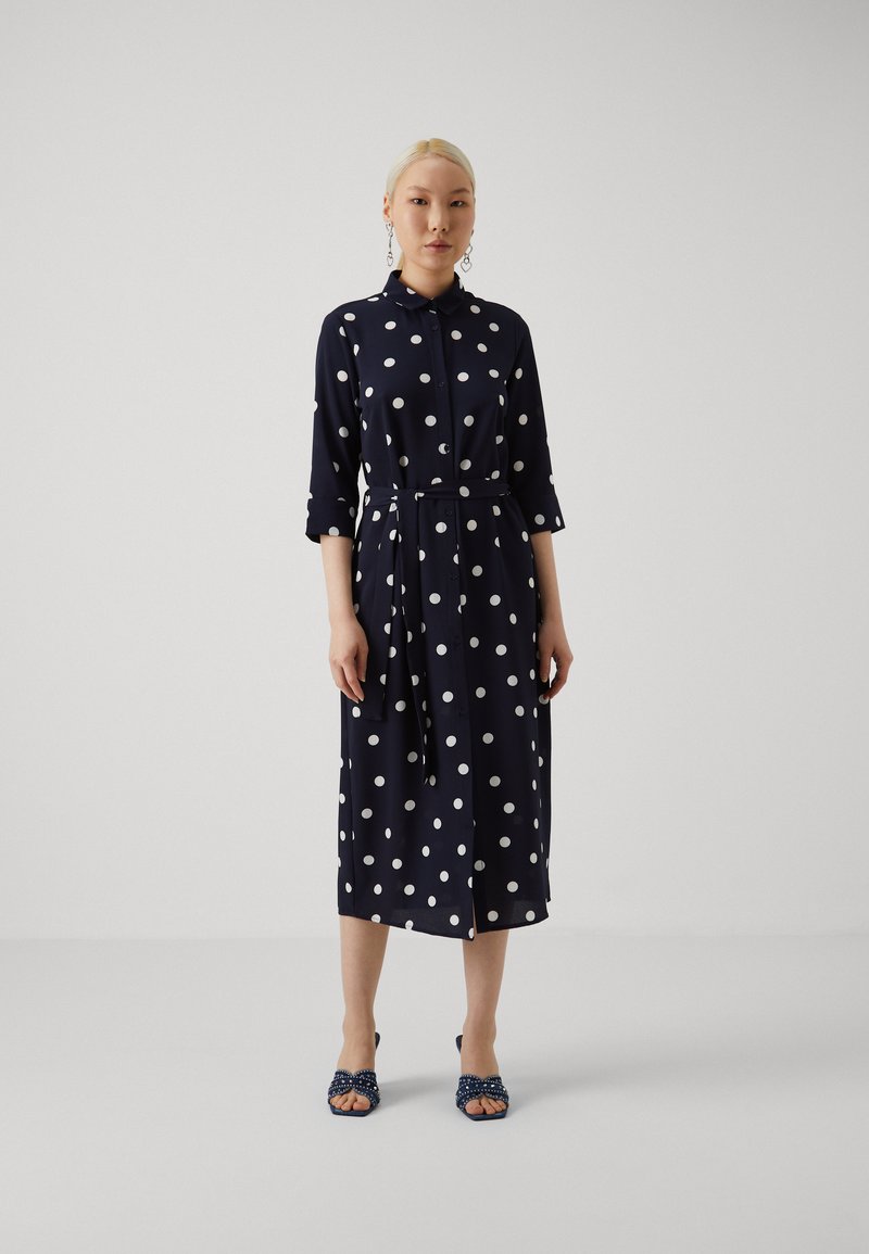 ONLY - ONLNOVA LIFE LUX 3/4 SHIRT DRESS - Skjortklänning - night sky, Förstora