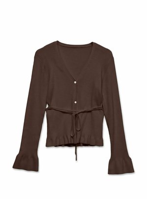 Vero Moda, CARDIGAN VMCELINA KNIT CARDIGAN - Gilet - hot fudge