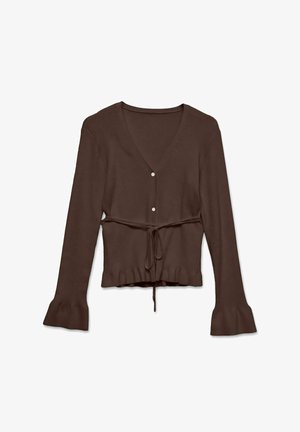 Vero Moda, CARDIGAN VMCELINA KNIT CARDIGAN - Gilet - hot fudge