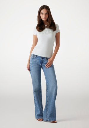 LOGO SLIM FIT - Potiskana majica - white