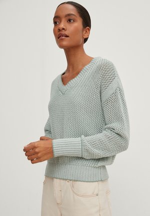 AJOURÉE - Jumper - sage green stripes