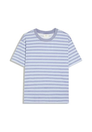 Bershka, STRIPED WASHED SHORT SLEEVE - T-SHIRT - T-shirts print - blue