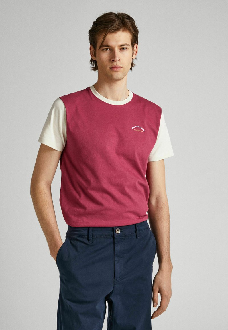 Pepe Jeans WEMBLEY Print Tshirt crushed berry red/red Zalando.de