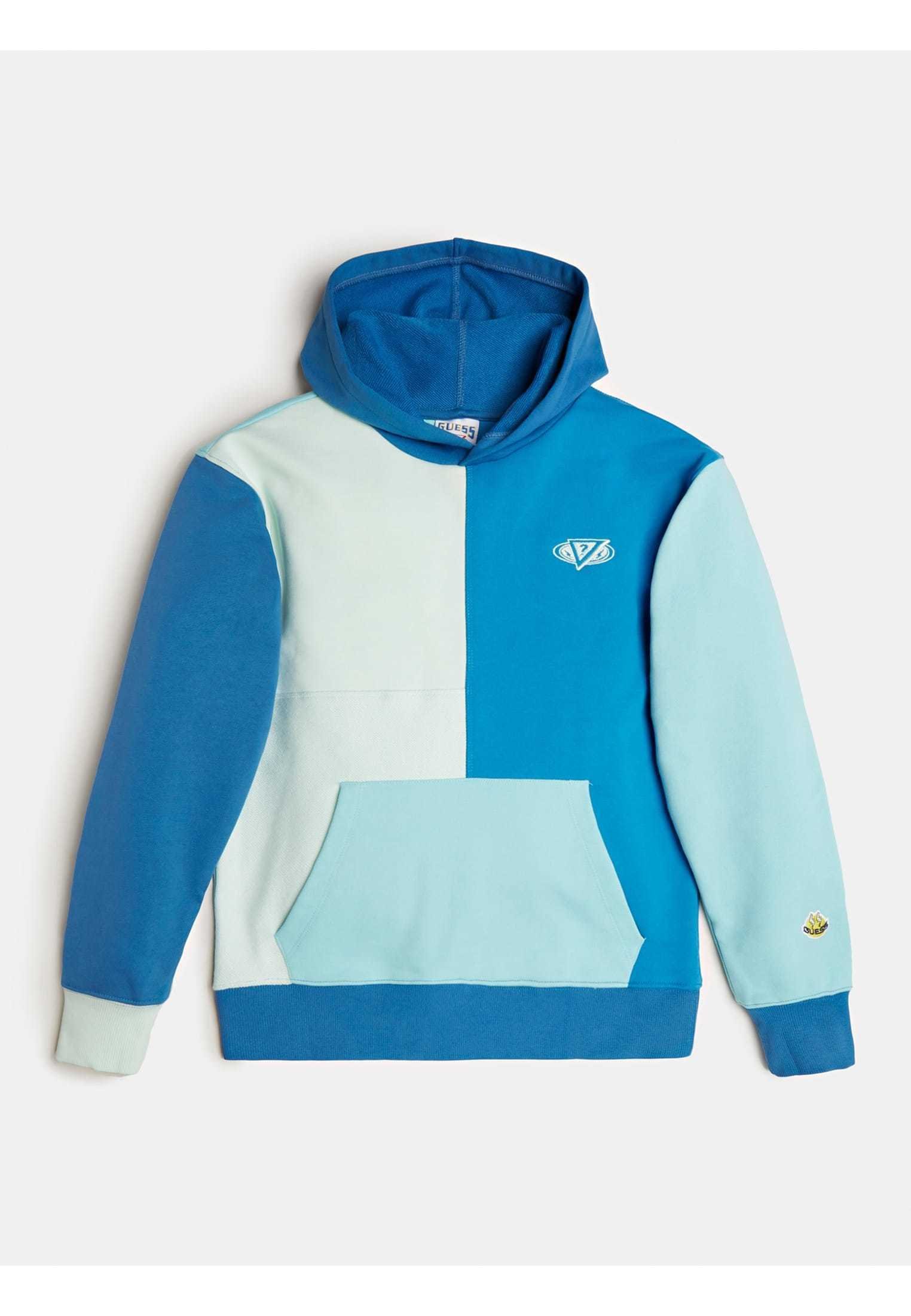 guess colorblock pullover hoodie