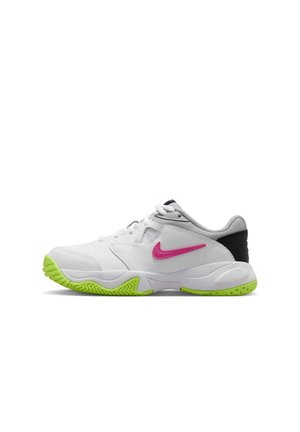 OLDER COURT  - Scarpe da tennis per tutte le superfici - white hot lime grey fog laser fuchsia