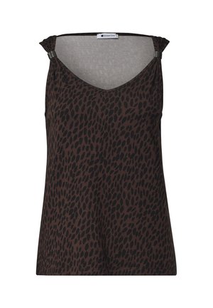 Street One, TOP MIT V-NECK UND DEKODETAIL - Débardeur - molten earth