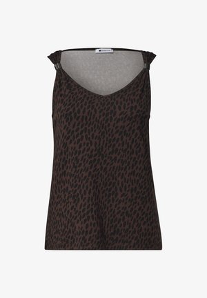 Street One, TOP MIT V-NECK UND DEKODETAIL - Top - molten earth