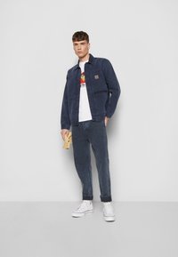 Carhartt WIP DOUBLE FRONT JACKET  - Casaco de ganga - dark navy worn washed