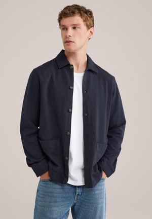 WE Fashion THE TEXTURED - Shirt - navy blue